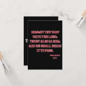 詩編37:5 KJV聖書聖なる書物、 経典挨拶 カード (正面/裏面インサイチュ)