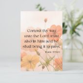 詩編37:5 KJV聖書聖なる書物、 経典Pic Greeting カード (スタンド正面)