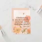 詩編37:5 KJV聖書聖なる書物、 経典Pic Greeting カード (正面/裏面インサイチュ)