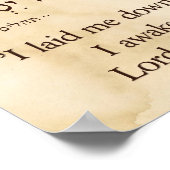 詩編3 : 5ヘブライ語と英語 ポスター (角)