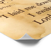 詩編3 : 5ヘブライ語と英語 ポスター (角)