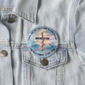 詩編40:17アメリカ国旗イエス・アブラナ聖なる書物、 経典 缶バッジ (インサイチュ)