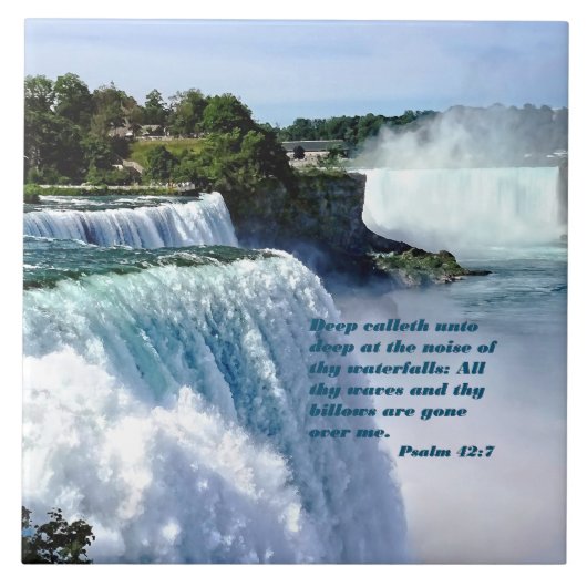 詩編42:7 タイル (正面)