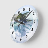詩編42:7 ラウンド壁時計 (傾斜)