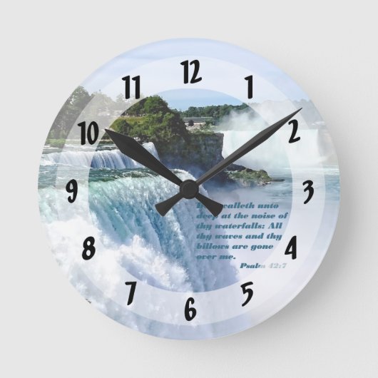 詩編42:7 ラウンド壁時計 (正面)