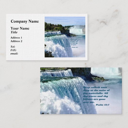 詩編42:7 名刺 (正面/裏面)