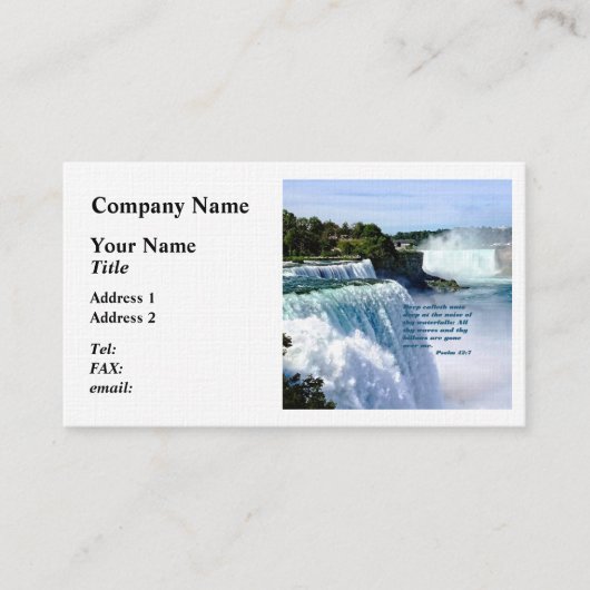 詩編42:7 名刺 (正面)