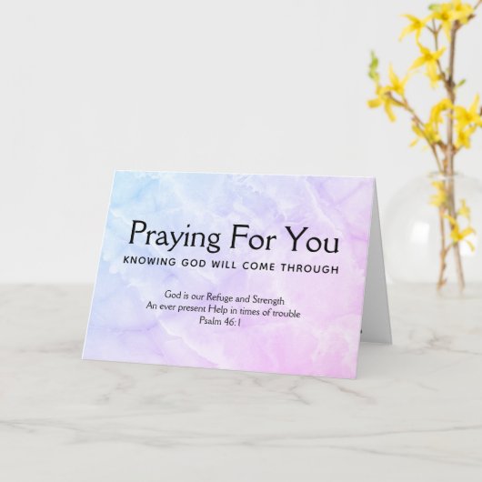 詩編46は祈あなたクリスチャン勇気付けられる カード (黄色い花)