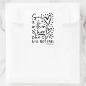 詩編46聖書の詩のステッカー スクエアシール (バッグ)