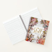 詩編46:10まだパステルフラワーオンウッド ノートブック (内部)
