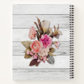 詩編46:10まだパステルフラワーオンウッド ノートブック (裏面)