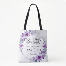 詩編46:10まだ知っている紫色のフローラ