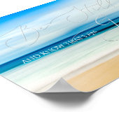 詩編46 10、まだビーチ、穏やかな海 ポスター (角)