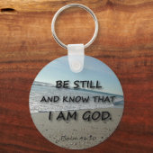 詩編46:10 – まだ残る キーホルダー (正面)