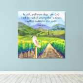 詩編46:10 キャンバスプリント (インサイチュ (ウッドフロア))