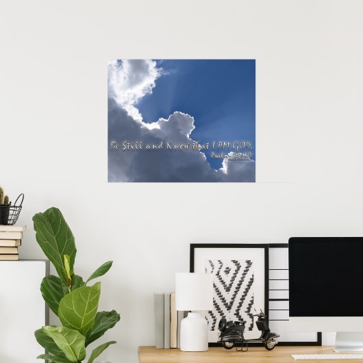 詩編46:10 ポスター (ホームオフィス)