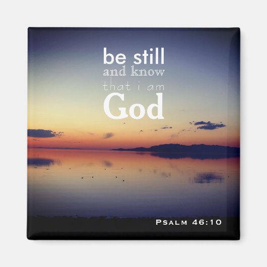 詩編46:10 "Be Still" 素晴らしSalt Lake, Utah マグネット (正面)