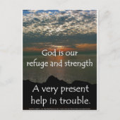 詩編46:1 – ミシガン湖の上の美しい日の出 ポストカード (正面)