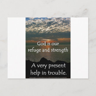 詩編46:1 – ミシガン湖の上の美しい日の出 ポストカード