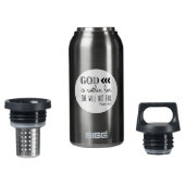 詩編46:5アルミニウム 断熱ウォーターボトル (正面)