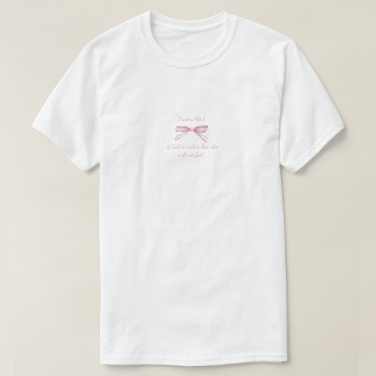 詩編46:5ボウTシャツ Tシャツ (デザイン正面)