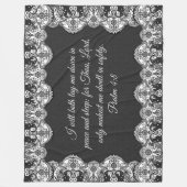 詩編4:8フリースブランケット フリースブランケット (正面)