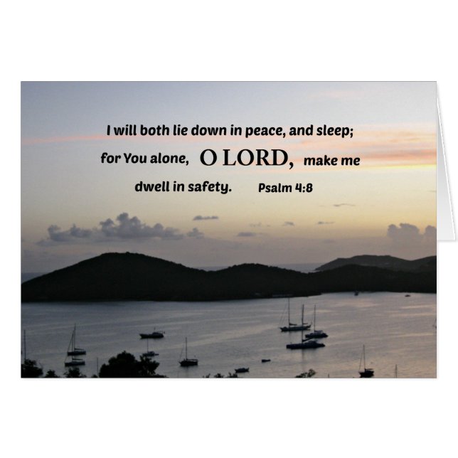 詩編4:8私は二人とも安らかに横たわる….. (正面横)