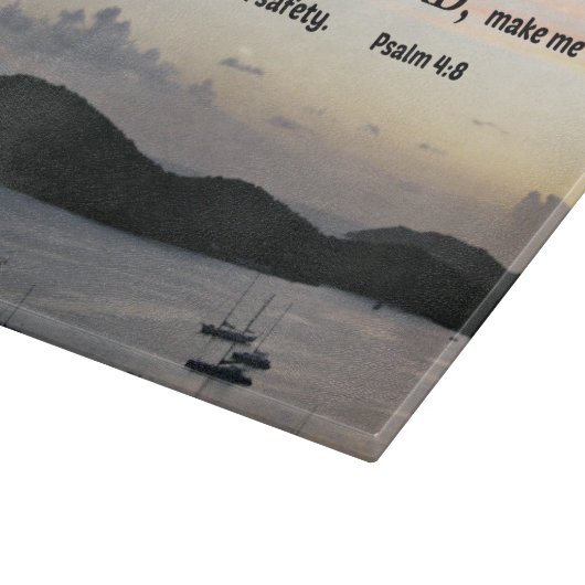 詩編4:8私は二人とも安らかに横たわる….. カッティングボード (角)