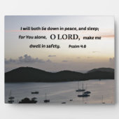 詩編4:8私は二人とも安らかに横たわる….. フォトプラーク (正面)