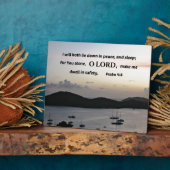 詩編4:8私は二人とも安らかに横たわる….. フォトプラーク (側面)