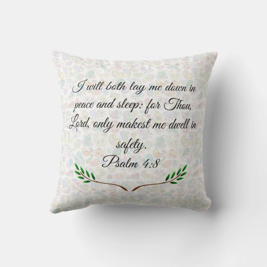 詩編4:8 クッション (裏面)