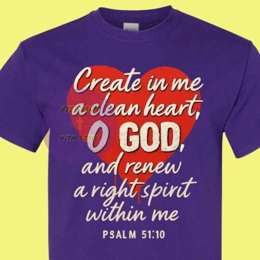 詩編51:10 – クリスチャン Tシャツ