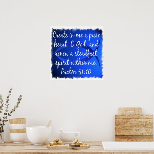 詩編51:10 ポスター (キッチン)