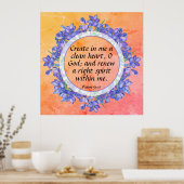 詩編51:10 ポスター (キッチン)