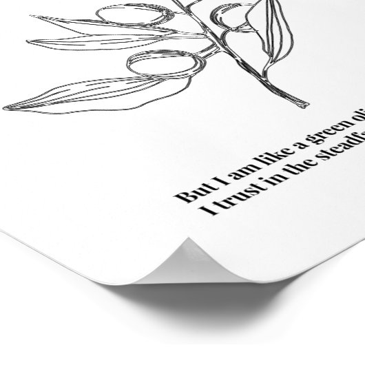 詩編52:8 ポスター (角)