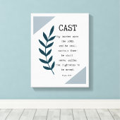 詩編55:22クリスチャンキャンバスプリントウォールデコール キャンバスプリント (インサイチュ (ウッドフロア))