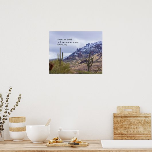 詩編56:3ポスター ポスター (キッチン)