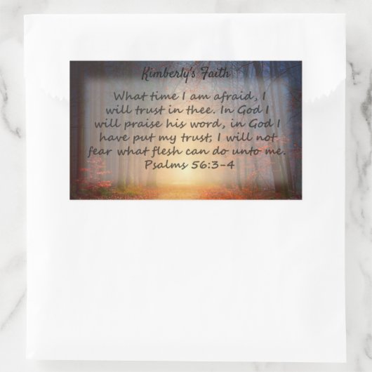 詩編56: 3-4 長方形シール (バッグ)