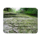 詩編61苔むした大きい石磁石 マグネット (横)