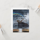 詩編61:1-3 KJVバイブル聖句フラットグリーティングカード カード (正面/裏面インサイチュ)