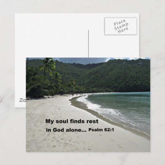 詩編62:1 ポストカード (正面/裏面)