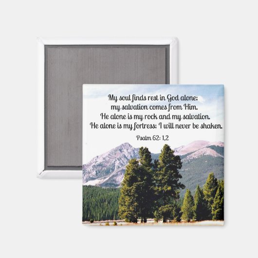 詩編62:1,2 マグネット (正面/裏面)