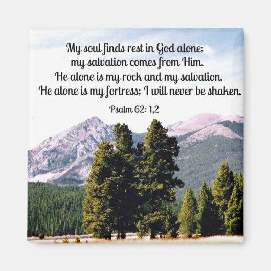 詩編62:1,2 マグネット (正面)