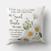 詩編63:1聖書聖なる書物、 経典カモミール花 クッション (裏面)