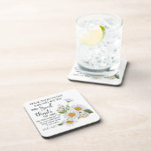 詩編63:1聖書聖なる書物、 経典カモミール花 コースター (右側)