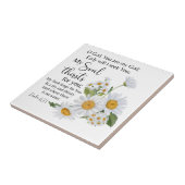 詩編63:1聖書聖なる書物、 経典カモミール花 タイル (側面)