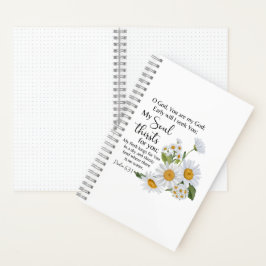 詩編63:1聖書聖なる書物、 経典カモミール花 ノートブック