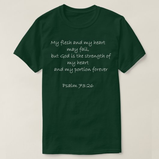詩編7326聖書聖句クリスチャンTダークカラー Tシャツ (デザイン正面)