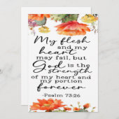 詩編73:26勇気付けられるカード サンキューカード (正面/裏面)