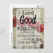 詩編86:5赦しポストカード ポストカード (正面/裏面)